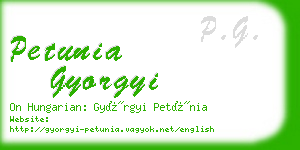 petunia gyorgyi business card